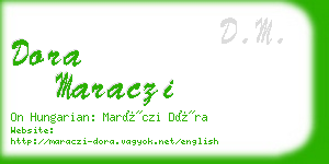 dora maraczi business card